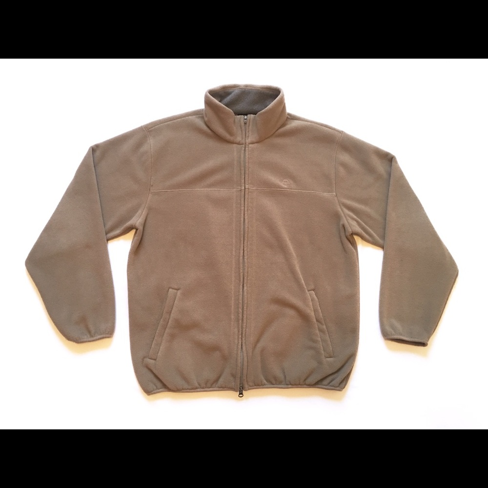 Vintage Nautica Tan Full Zip Fleece Jacket XL